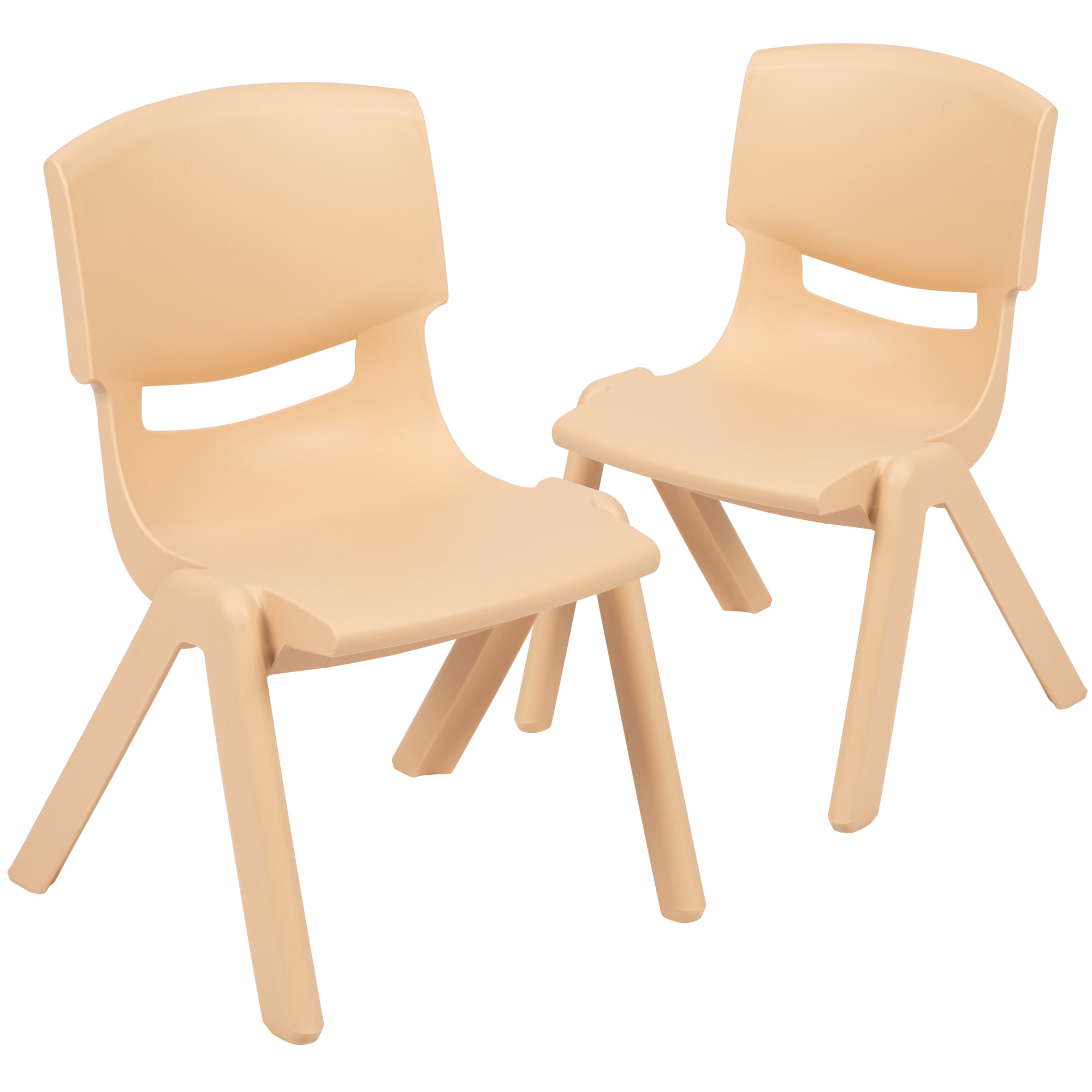 Flash Furniture, 2 Pack Natural Plastic School Chair-10.5in.H Seat, Included (qty.) 2 Model# 2YUYCX003NAT